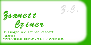 zsanett cziner business card